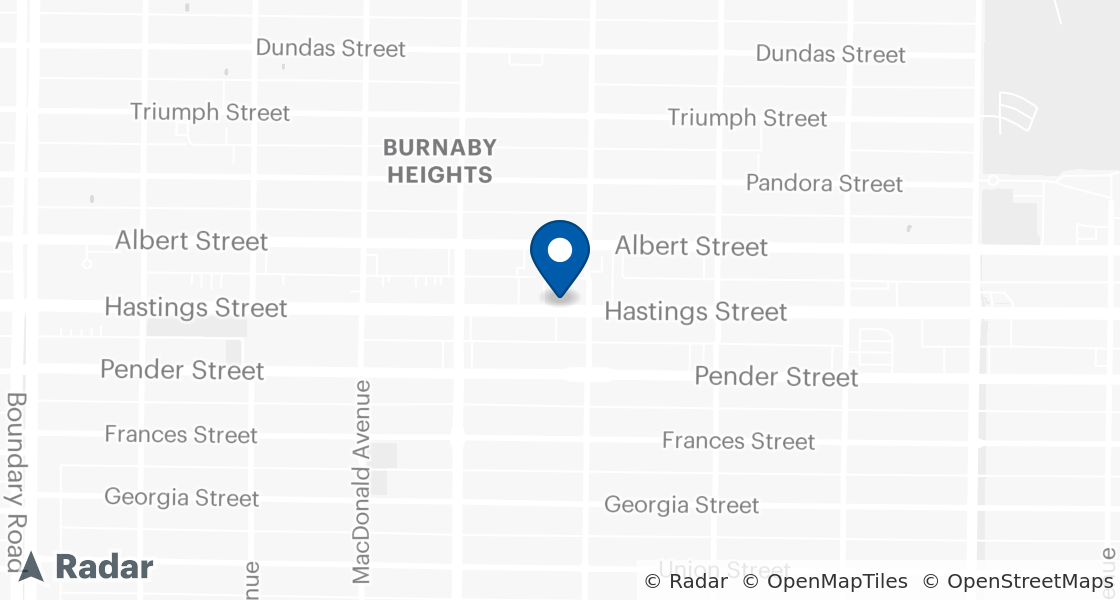 Map of Dairy Queen Location:: 103-4191 Hastings St, Burnaby, BC, V5C 2J3